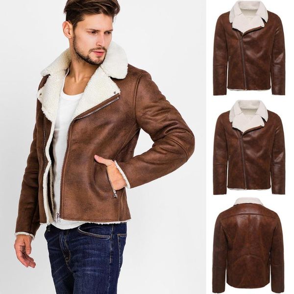 men's jackets winter warm fur liner lapel leather jacketsbrown fashion design daily turn-down collar motorcycle slim coat, Black;brown
men's jackets winter warm fur liner lapel leather jacketsbrown fashion design daily turn-down collar motorcycle slim coat, Black;brown