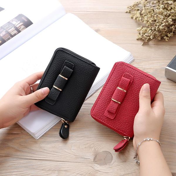wallets korean version of the simple small bag lady coin bow zipper wallet short fresh zero, Red;black
wallets korean version of the simple small bag lady coin bow zipper wallet short fresh zero, Red;black