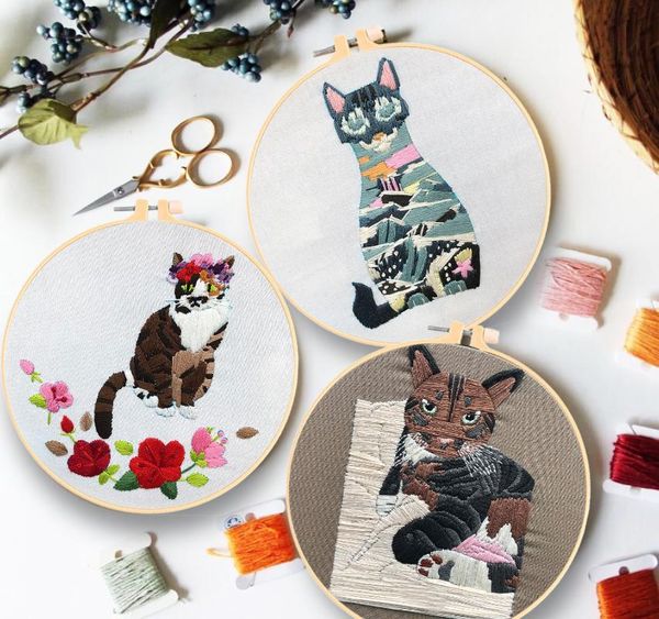 other arts and crafts cute cat beginner embroidery kits fabric threads material bag diy 3d sewing craft kit embroidered paintings wall deskt
other arts and crafts cute cat beginner embroidery kits fabric threads material bag diy 3d sewing craft kit embroidered paintings wall deskt