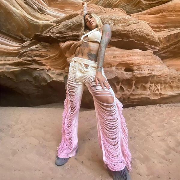 women's pants & capris tassel knit stacked women high waist hole hollow out jogger gradient tie dye straight long pant 2021 autumn trou, Black;white
women's pants & capris tassel knit stacked women high waist hole hollow out jogger gradient tie dye straight long pant 2021 autumn trou, Black;white