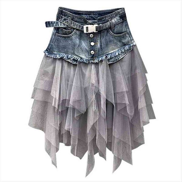 summer mini tutu tulle gothic women skirt punk high waist irregular denim club party mesh patchwork short jeans, Black
summer mini tutu tulle gothic women skirt punk high waist irregular denim club party mesh patchwork short jeans, Black