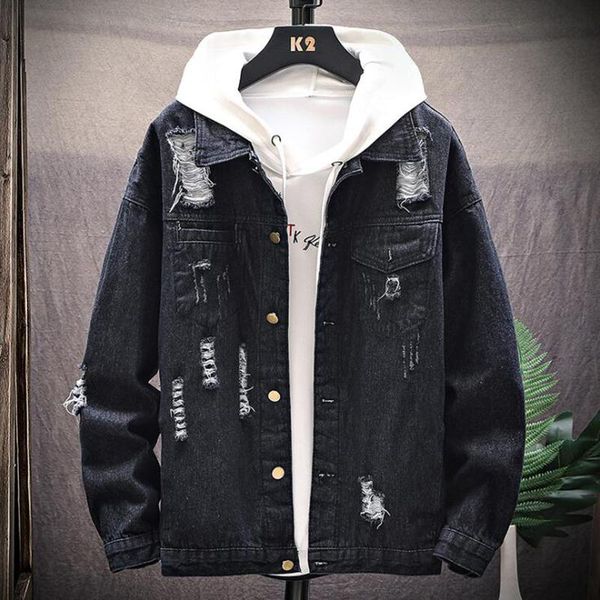 men's jackets fall 2021 large size student denim jacket fashion loose casual perforated, Black;brown
men's jackets fall 2021 large size student denim jacket fashion loose casual perforated, Black;brown