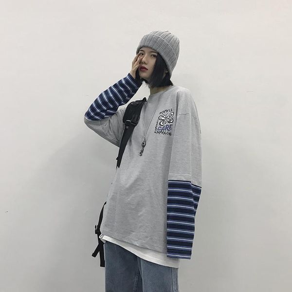 women's t-shirt nicemix streetwear fake 2pcs tee stripe t shirt women clothes print couples o-neck black white -3xl long sleeve tshirt
women's t-shirt nicemix streetwear fake 2pcs tee stripe t shirt women clothes print couples o-neck black white -3xl long sleeve tshirt