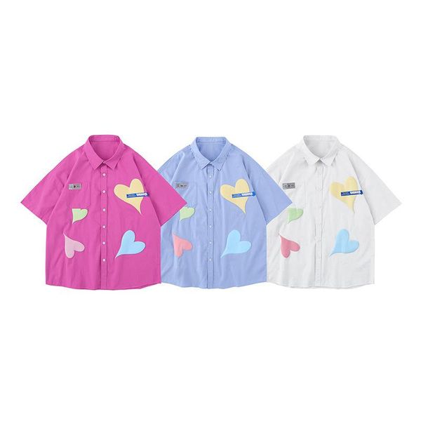men's casual shirts 2021 shirt fun rainbow love foam print short sleeve summer loose couple trend wind hawaiian, White;black
men's casual shirts 2021 shirt fun rainbow love foam print short sleeve summer loose couple trend wind hawaiian, White;black