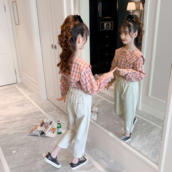 wear 2021 spring new korean girls' children's drawstring shirt suit two piece casual pants, White
wear 2021 spring new korean girls' children's drawstring shirt suit two piece casual pants, White