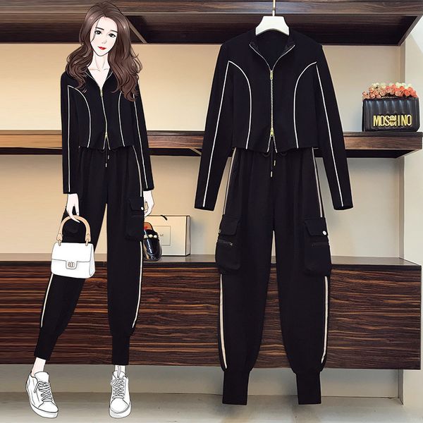 2021 female autumn clothes big size, new fashion design, age reduction sports and leisure cardigan overalls56ta, Gray
2021 female autumn clothes big size, new fashion design, age reduction sports and leisure cardigan overalls56ta, Gray