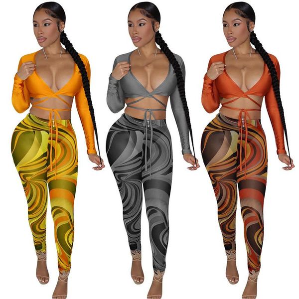 women's two piece pants wuhe mesh print patchowork lace up v neck set long sleeve crop and legging tracksuit, White
women's two piece pants wuhe mesh print patchowork lace up v neck set long sleeve crop and legging tracksuit, White