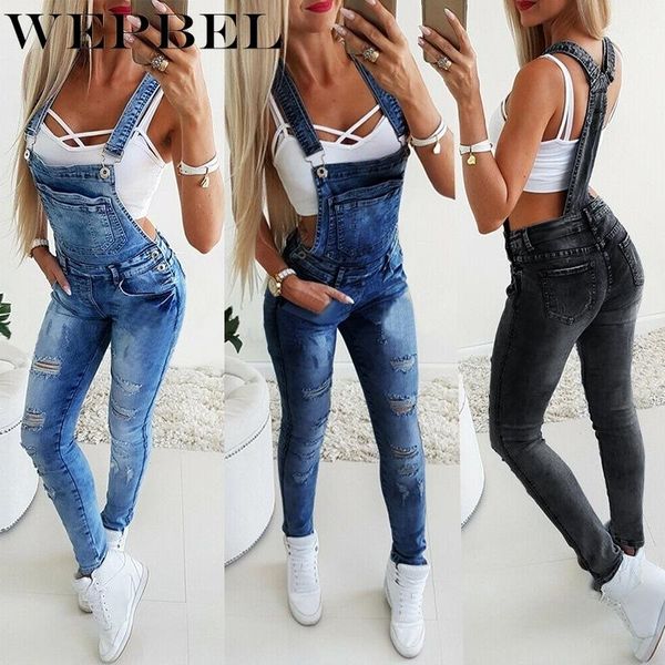 wepbel women hole denim jumpsuit long denim pants pocket ripped bib overalls skinny jeans rompers spring hole slim fit trousers, Blue
wepbel women hole denim jumpsuit long denim pants pocket ripped bib overalls skinny jeans rompers spring hole slim fit trousers, Blue