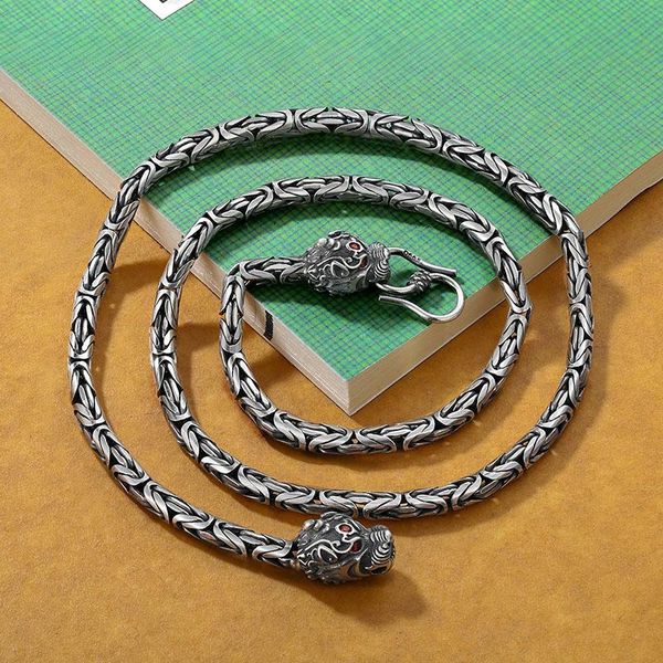 chains design atmosphere brave head necklace men's master personality national tide domineering retro jewelry accessories, Silver
chains design atmosphere brave head necklace men's master personality national tide domineering retro jewelry accessories, Silver