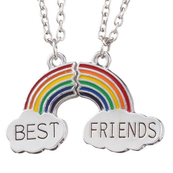 10pc s/pairs puzzle friends necklace rainbow cloud pendant necklace bff friendship jewelry gift for women men, Silver
10pc s/pairs puzzle friends necklace rainbow cloud pendant necklace bff friendship jewelry gift for women men, Silver