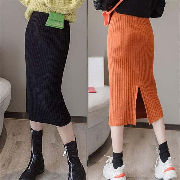back slit bodycon elegant women skirts midi pencil autumn winter casual knitted high waist womens jupe femme faldas, Black
back slit bodycon elegant women skirts midi pencil autumn winter casual knitted high waist womens jupe femme faldas, Black