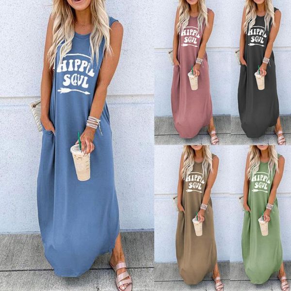 casual dresses women o-neck midi dress summer beach sundress letter printed sleeveless daliy boho long maxi vestidos de verano, Black;gray
casual dresses women o-neck midi dress summer beach sundress letter printed sleeveless daliy boho long maxi vestidos de verano, Black;gray