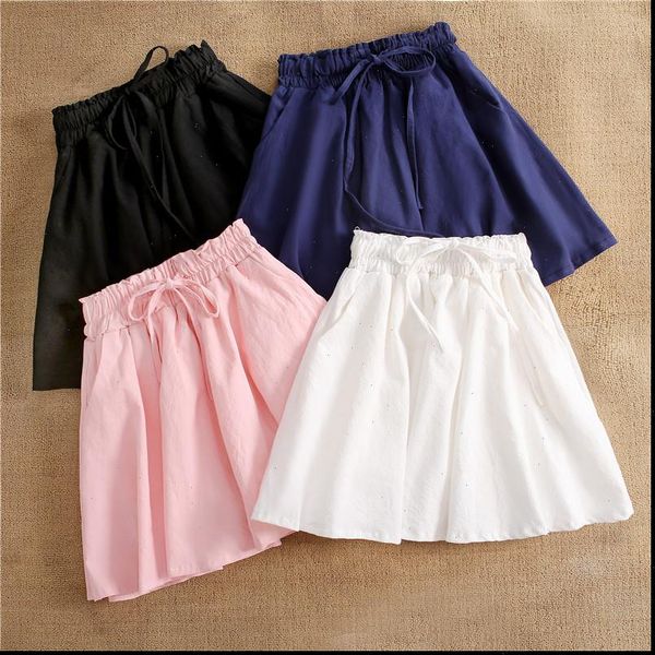 solid lace up empire japanese kawaii mini skirt 2021 summer loose women student school uniform a line casual above knee skirts, Black
solid lace up empire japanese kawaii mini skirt 2021 summer loose women student school uniform a line casual above knee skirts, Black
