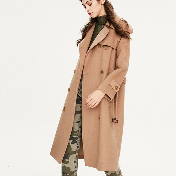 2021 autumn winter woolen classic overcoat double breasted belt elegant coat jacket women streetwear 91wh, Black
2021 autumn winter woolen classic overcoat double breasted belt elegant coat jacket women streetwear 91wh, Black