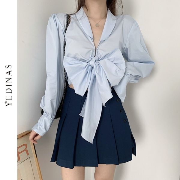 yedinas bowknot blouses autumn spring puff long sleeve soild shirts korean style kawaii womens vintage blusas femme 210527, White
yedinas bowknot blouses autumn spring puff long sleeve soild shirts korean style kawaii womens vintage blusas femme 210527, White