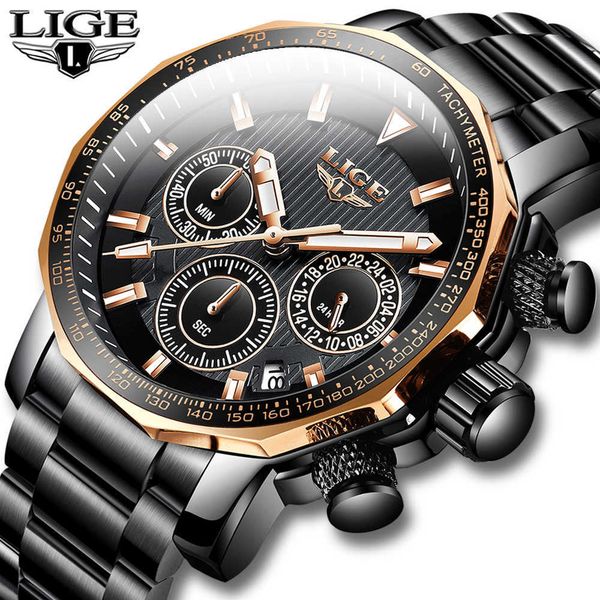 lige watches mens luxury brand fashion stainless steel large dial quartz watch male casual waterproof sports mens watch 210527, Slivery;brown
lige watches mens luxury brand fashion stainless steel large dial quartz watch male casual waterproof sports mens watch 210527, Slivery;brown
