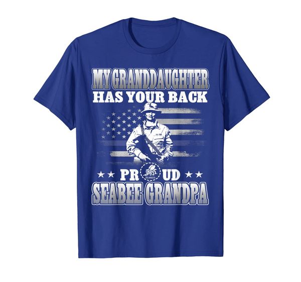 my granddaughter has your back- proud seabee grandpa tshirt, White;black
my granddaughter has your back- proud seabee grandpa tshirt, White;black