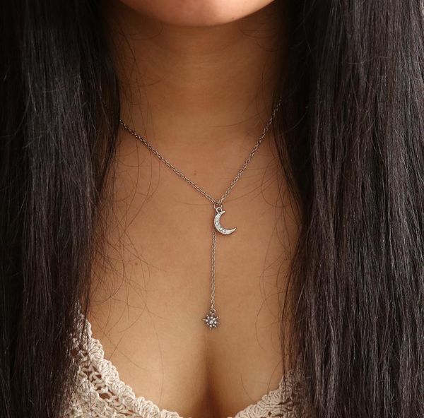 pendant necklaces trendy alloy moon star stainless steel necklace for women girls long chain double party charm jewelry 2021, Silver
pendant necklaces trendy alloy moon star stainless steel necklace for women girls long chain double party charm jewelry 2021, Silver