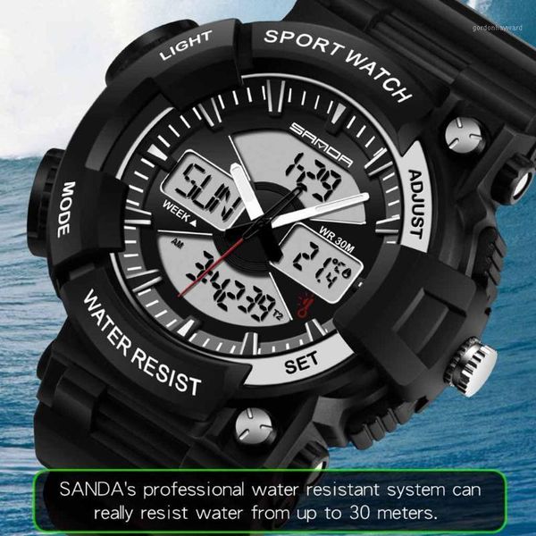 zegarek fashion men waterproof watches dual display analog digital led male electronic wrist clock reloj hombre homme wristwatches, Slivery;brown
zegarek fashion men waterproof watches dual display analog digital led male electronic wrist clock reloj hombre homme wristwatches, Slivery;brown