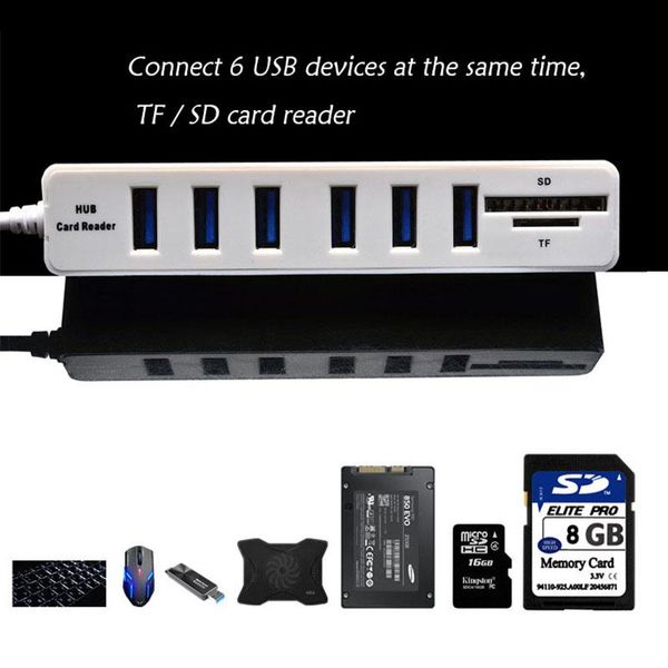 hubs usb hub 2.0 splitter high speed 8 ports expander adapter hab tf sd card reader all in one for pc computer accessories
hubs usb hub 2.0 splitter high speed 8 ports expander adapter hab tf sd card reader all in one for pc computer accessories