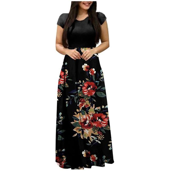 casual dresses fashion printed women derss bohe beach vestidos 2021 summer o neck patchwork ankle length mujer, Black;gray
casual dresses fashion printed women derss bohe beach vestidos 2021 summer o neck patchwork ankle length mujer, Black;gray