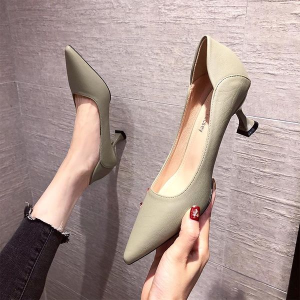 dress shoes 2021 fashion womens green pointed toe high heels nude pumps women office female, Black
dress shoes 2021 fashion womens green pointed toe high heels nude pumps women office female, Black