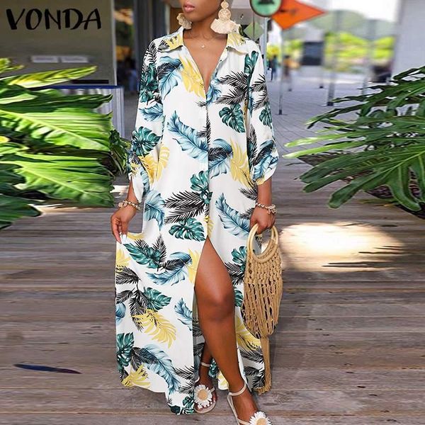 casual dresses women bohemian dress 2021 vonda spring sundres long sleeve floral printed maxi lapel collar shirts party vestido, Black;gray
casual dresses women bohemian dress 2021 vonda spring sundres long sleeve floral printed maxi lapel collar shirts party vestido, Black;gray