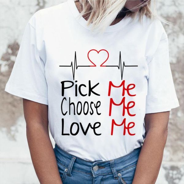 choose me love heartbeat womens print short sleeve o neck loose summer tee camisetas mujer, White
choose me love heartbeat womens print short sleeve o neck loose summer tee camisetas mujer, White
