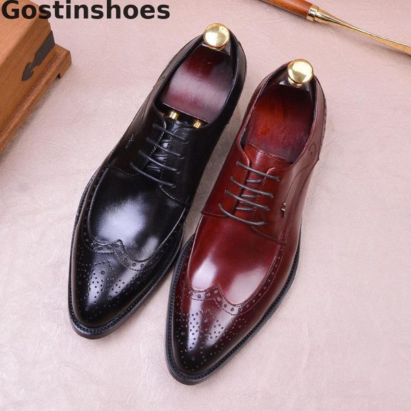 dress shoes mens black brown genuine cow leather brogue lace-up cut-out breathable derby formal men
dress shoes mens black brown genuine cow leather brogue lace-up cut-out breathable derby formal men