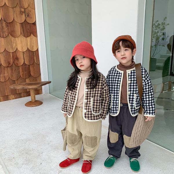 down coat mila chou 2021 winter children baby boy girls thick lamb wool grid jacket kids clothes single-breasted outerwear, Blue;gray
down coat mila chou 2021 winter children baby boy girls thick lamb wool grid jacket kids clothes single-breasted outerwear, Blue;gray