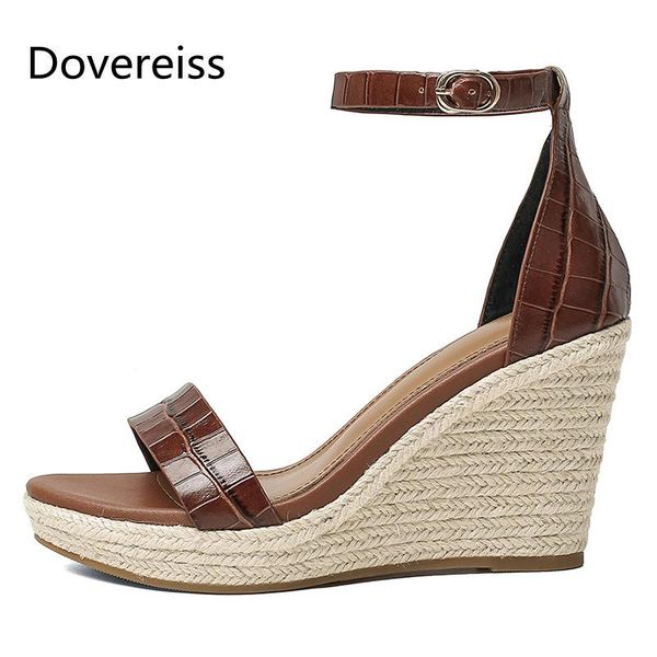 dovereiss fashion women's shoes summer new consice white buckle elegant pure color brown party shoes wedges sandales 33-40, Black
dovereiss fashion women's shoes summer new consice white buckle elegant pure color brown party shoes wedges sandales 33-40, Black