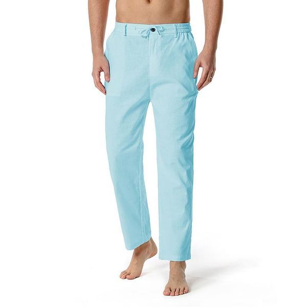 men's pants summer thin casual solid colour long men breathable comfortable elastic waist straight pant cotton linen, Black
men's pants summer thin casual solid colour long men breathable comfortable elastic waist straight pant cotton linen, Black