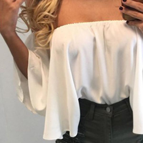 stylish women off shoulder blouse shirt short sleeve casual strapless pure color bell puff sleeve cotton, White
stylish women off shoulder blouse shirt short sleeve casual strapless pure color bell puff sleeve cotton, White