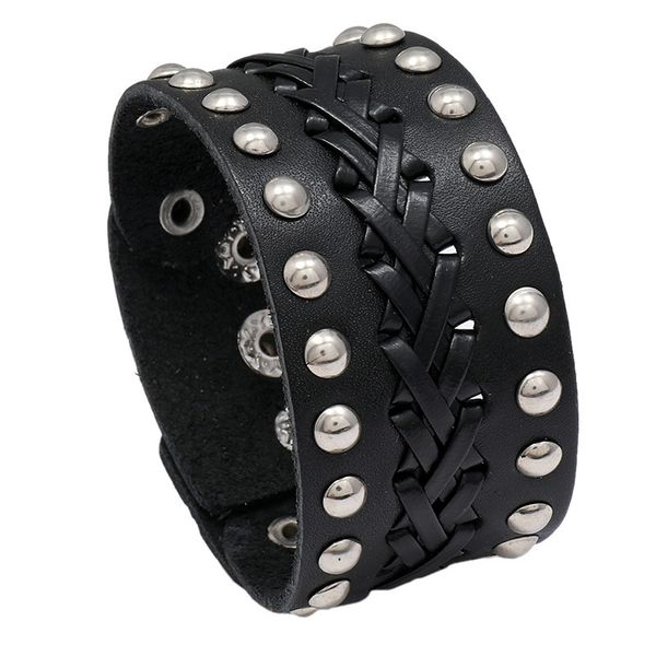 bangles bracelet woven leather popular accessories personalized men's punk style, Black
bangles bracelet woven leather popular accessories personalized men's punk style, Black