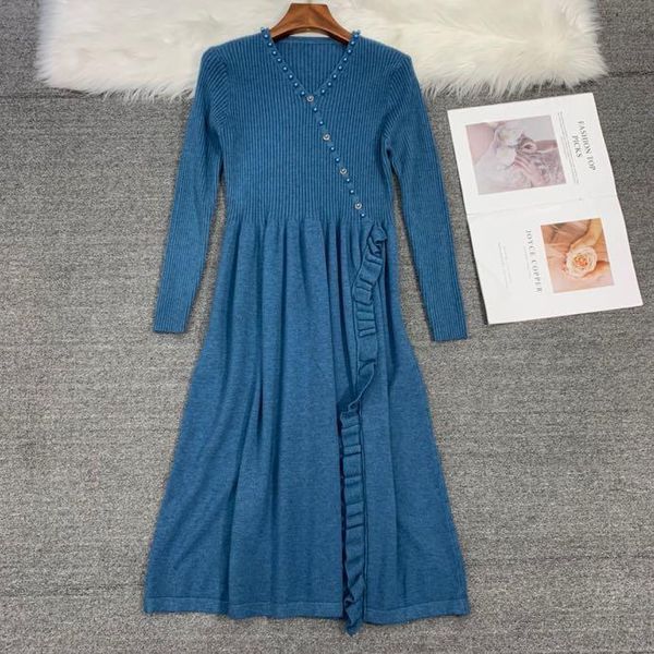 casual dresses k1175 fashion women 2021 autumn dress european design party style, Black;gray
casual dresses k1175 fashion women 2021 autumn dress european design party style, Black;gray