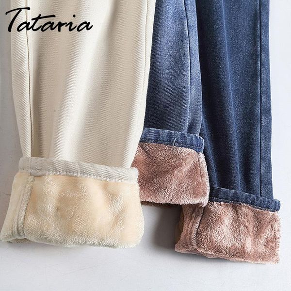 women's jeans tataria winter for women high waisted warm velvet female casual loose harem pants, Blue
women's jeans tataria winter for women high waisted warm velvet female casual loose harem pants, Blue