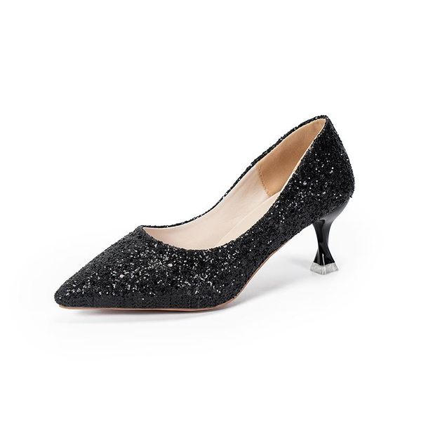 dress shoes fashion women's high heels mature versatile and elegant wear sequins to modify the trend of 2021, Black
dress shoes fashion women's high heels mature versatile and elegant wear sequins to modify the trend of 2021, Black