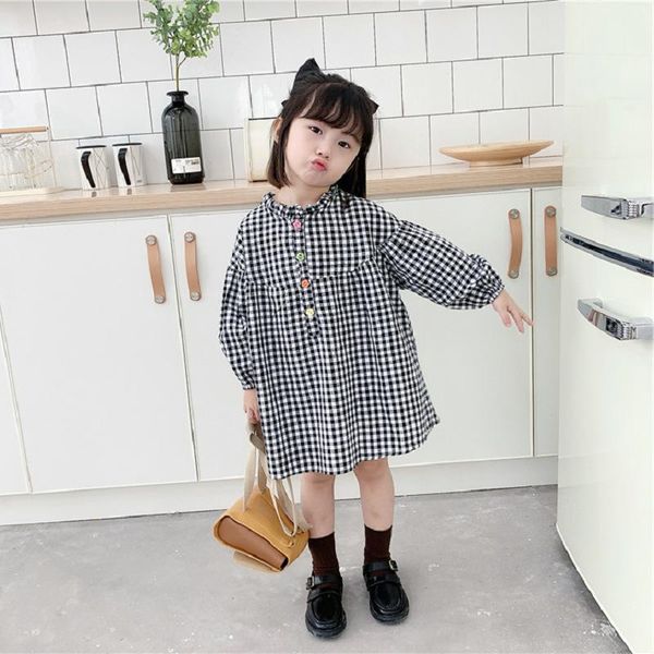 girl's dresses baby girls spring dress rainbow buttons black and white plaid long-sleeve kids princess daily casual vestidos, Red;yellow
girl's dresses baby girls spring dress rainbow buttons black and white plaid long-sleeve kids princess daily casual vestidos, Red;yellow
