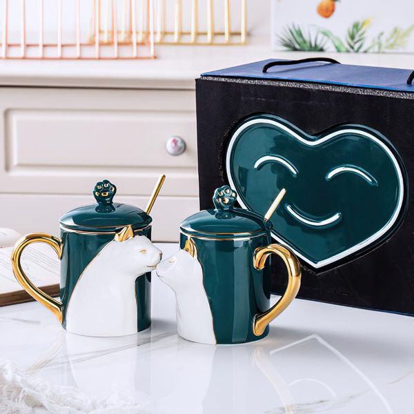 mugs ceramic couple cup cat mug gift box 1pair nordic gold green relief heart-shaped tray home kitchen bar decoration drinkware
mugs ceramic couple cup cat mug gift box 1pair nordic gold green relief heart-shaped tray home kitchen bar decoration drinkware