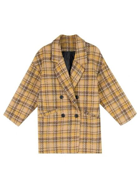 mid-length plaid woolen coat ladies 2021 autumn and winter new retro small western style suit woolen coat, Black
mid-length plaid woolen coat ladies 2021 autumn and winter new retro small western style suit woolen coat, Black