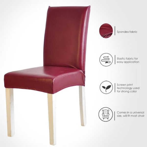 chair covers pu leather cover spandex waterproof oilproof stretch kitchen seat case banquet el housse de chaise
chair covers pu leather cover spandex waterproof oilproof stretch kitchen seat case banquet el housse de chaise