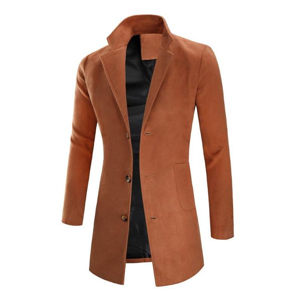 men's wool & blends autumn and winter european american fashion medium length tweed coat simple solid color windbreaker long, Black
men's wool & blends autumn and winter european american fashion medium length tweed coat simple solid color windbreaker long, Black