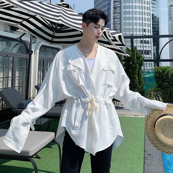 men's jackets ewq / and women's wear batwing long sleeve bandage pleated waist irregular loose coat 2021 spring vintage fs61, Black;brown
men's jackets ewq / and women's wear batwing long sleeve bandage pleated waist irregular loose coat 2021 spring vintage fs61, Black;brown
