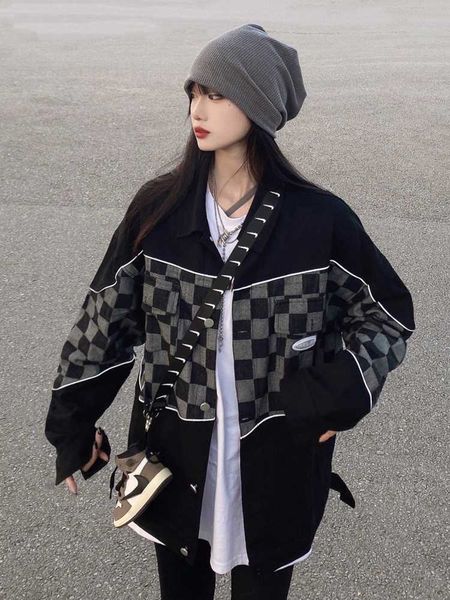women's jackets the 2021 casual jacket is age-reducing and spliced loose, Black;brown
women's jackets the 2021 casual jacket is age-reducing and spliced loose, Black;brown