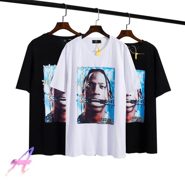 men's t-shirts oversize travis scofeeling women's portrait spray short-sleeved scocasual loose tshirt, White;black
men's t-shirts oversize travis scofeeling women's portrait spray short-sleeved scocasual loose tshirt, White;black