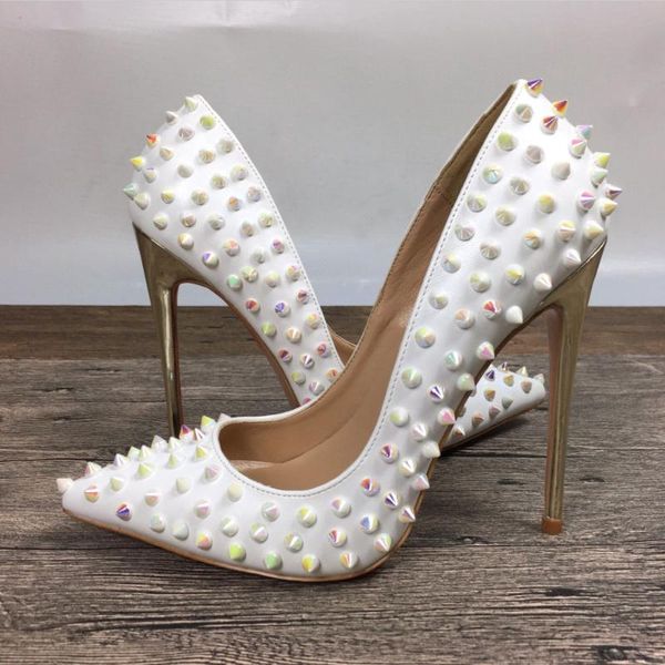 dress shoes white magic color rivets high heels patent pu acupuncture shallow mouth pump wave 10cm 12cm, Black
dress shoes white magic color rivets high heels patent pu acupuncture shallow mouth pump wave 10cm 12cm, Black