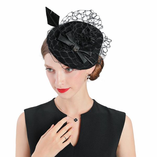 stingy brim hats fall winter warm wool felt hat black bow with veil peacock feather women's fedoras vintage for weddings banquet cap, Blue;gray
stingy brim hats fall winter warm wool felt hat black bow with veil peacock feather women's fedoras vintage for weddings banquet cap, Blue;gray