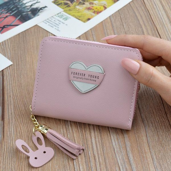 coin purses style purse mrs zip mini coins pack key case korean students lovely simple tassled heart bi-fold short wallet, Red;black
coin purses style purse mrs zip mini coins pack key case korean students lovely simple tassled heart bi-fold short wallet, Red;black