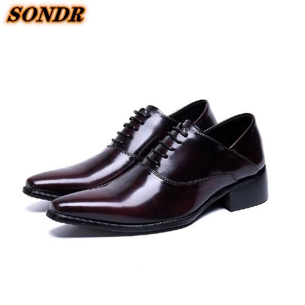 dress shoes fashion korean style men genuine leather pointed toe lace up for business formal sapato social masculino, Black
dress shoes fashion korean style men genuine leather pointed toe lace up for business formal sapato social masculino, Black