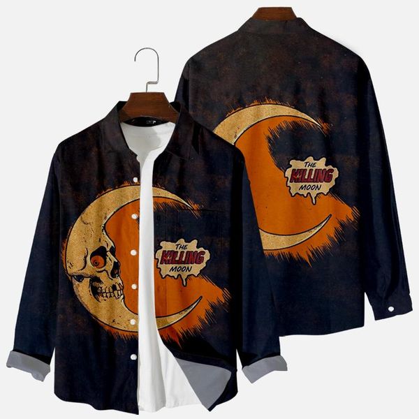 men's casual shirts fashion halloween black printed turn-down collar shirt long sleeve plus size 4xl, White;black
men's casual shirts fashion halloween black printed turn-down collar shirt long sleeve plus size 4xl, White;black